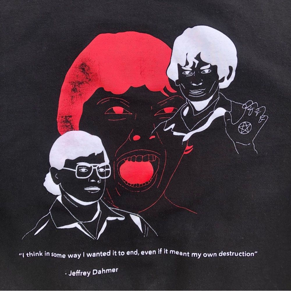 Vtg Submission To Society Jeffrey Dahmer Richard Ramirez Black Hoodie - Picture 7 of 9
